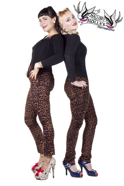Leopard print jeans and black cardigan 